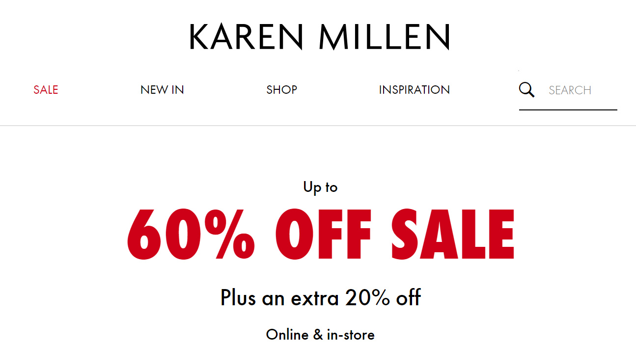 英国高端时尚品牌Karen Millen Sale Up to 60% OFF + 额外8折