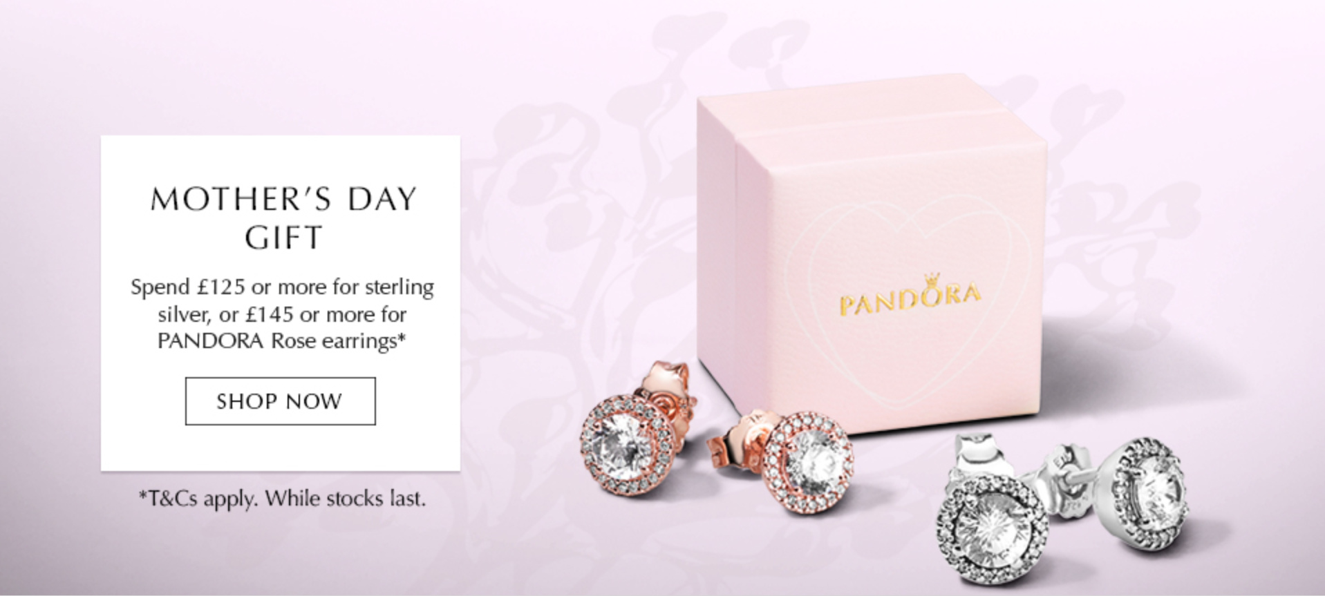 PANDORA潘多拉官网全场买满125镑送价值55镑银质耳环