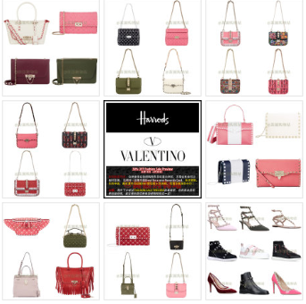 Harrods官网夏季Sale Preview，Valentino包包鞋子30% OFF