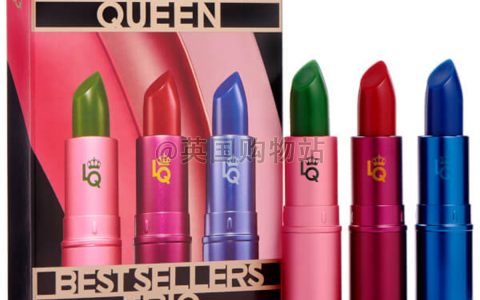 Lipstick Queen变色唇膏热卖三剑客75折，75折的折扣码：NINE25， 全球免邮，支持支付宝+中文地址