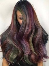 37 Pretty Oil Slick Hair Ideas That Can Make You Look More Beauty