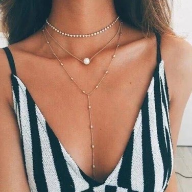 38 Pretty Layered Diamond Necklaces Ideas For Beauty Womens To Try Asap