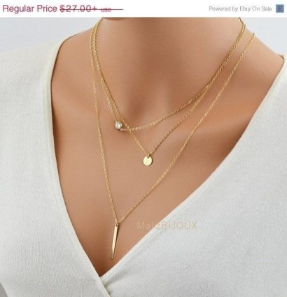 38 Pretty Layered Diamond Necklaces Ideas For Beauty Womens To Try Asap