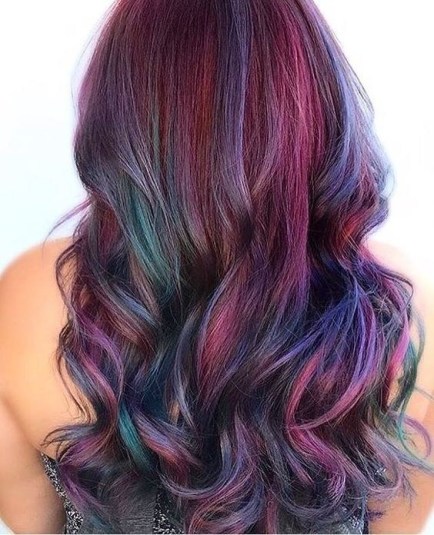 37 Pretty Oil Slick Hair Ideas That Can Make You Look More Beauty