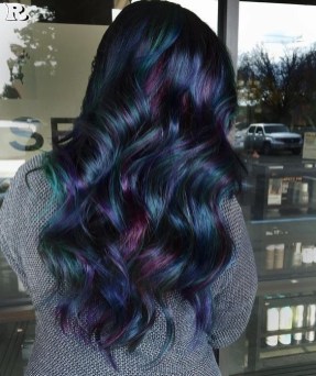 37 Pretty Oil Slick Hair Ideas That Can Make You Look More Beauty